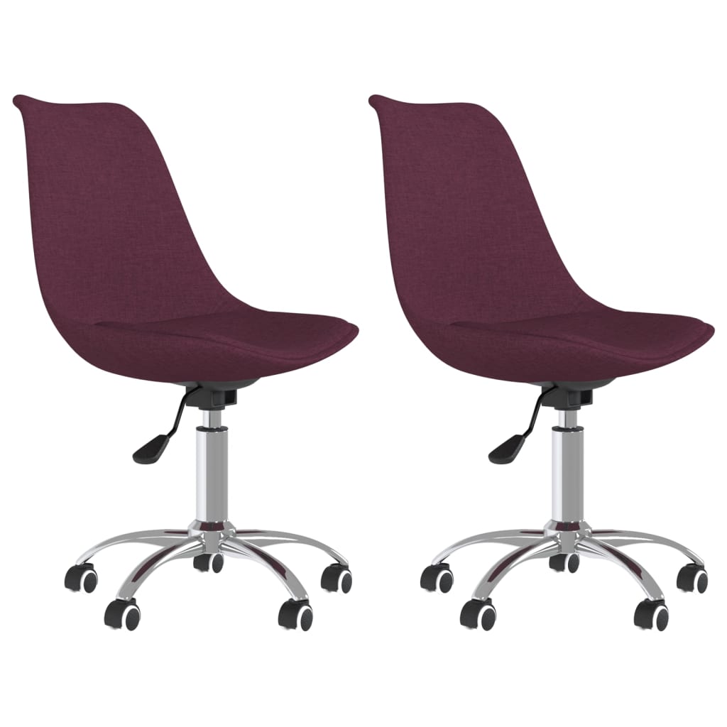 Chaises de salle à manger 2 pcs pivotantes en tissu couleur crème