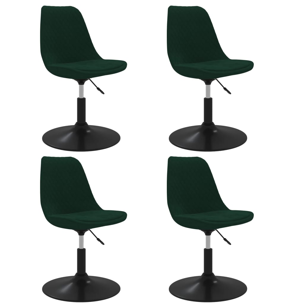 Chaises de salle à manger pivotantes 4 pcs velours couleur crème