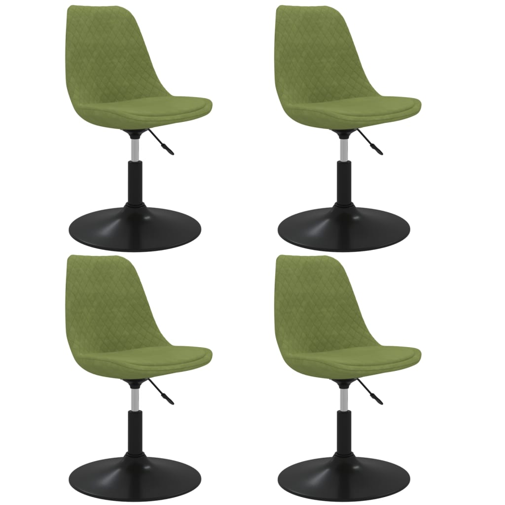 Chaises de salle à manger pivotantes 4 pcs velours couleur crème