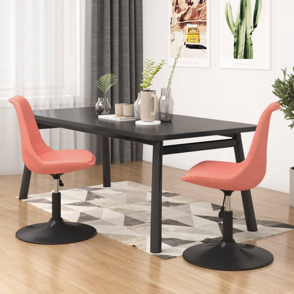 Chaises de salle à manger pivotantes 4 pcs velours couleur crème