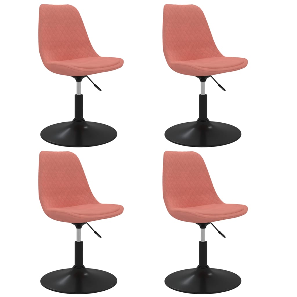 Chaises de salle à manger pivotantes 4 pcs velours couleur crème