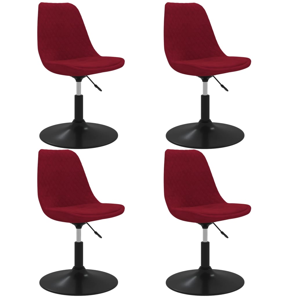 Chaises de salle à manger pivotantes 4 pcs velours couleur crème