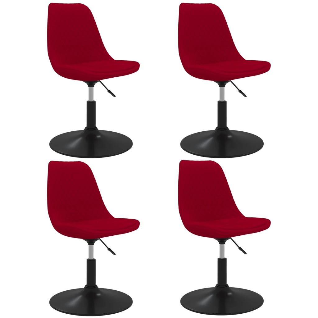 Chaises de salle à manger pivotantes 4 pcs velours couleur crème