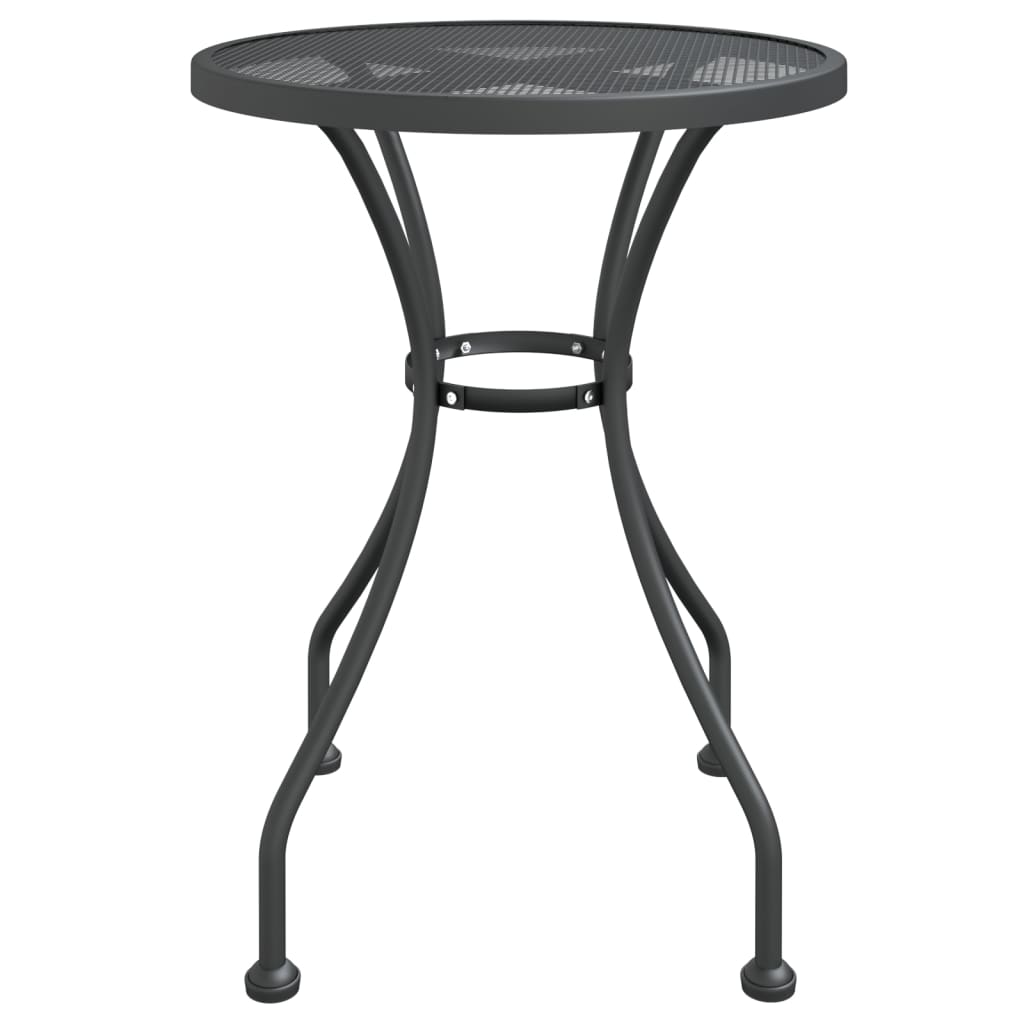 Table de jardin Ø80x72 cm maille métallique anthracite