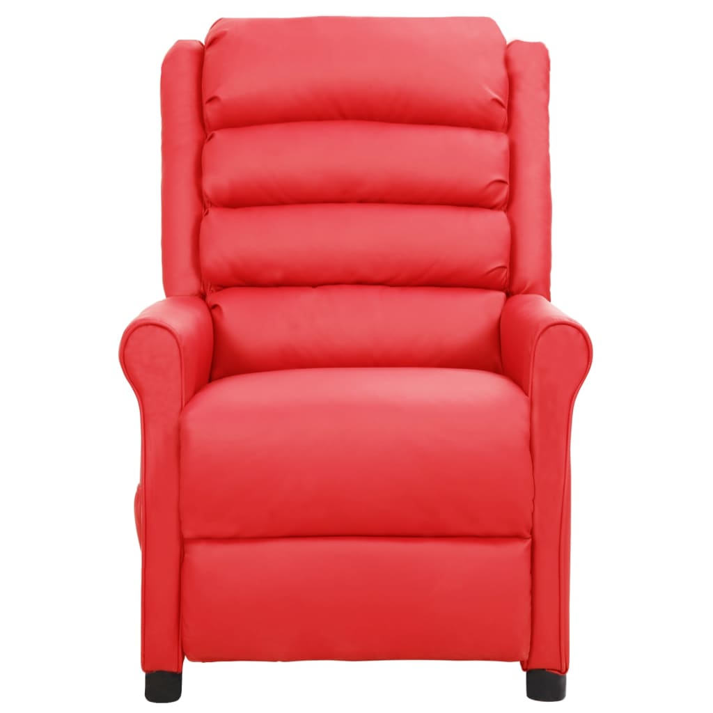 Fauteuil verstelbaar kunstleer rood