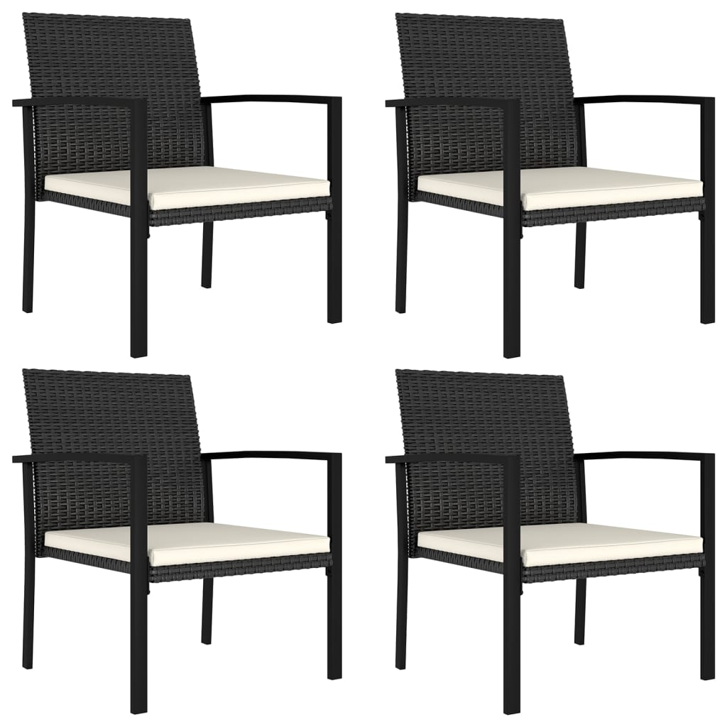 Chaises de jardin 4 pcs poly rotin