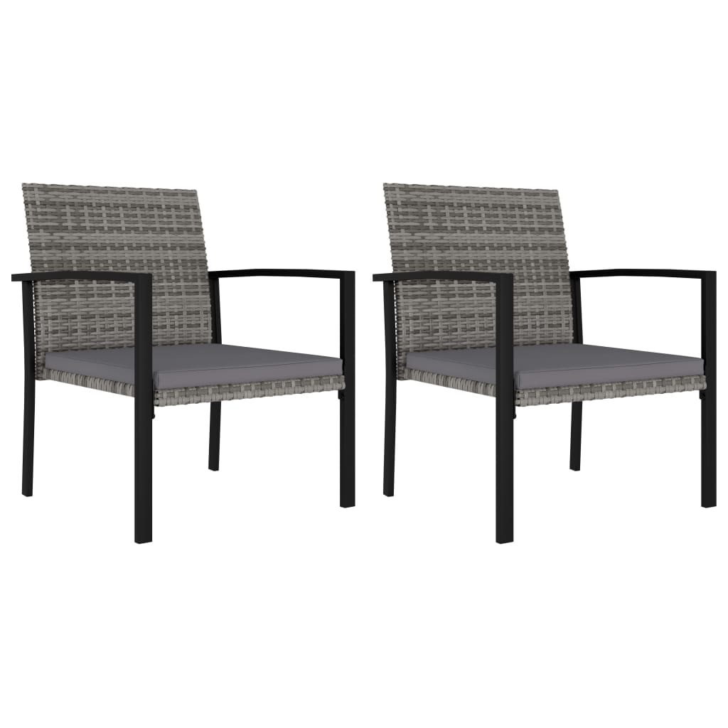 Chaises de jardin 4 pcs poly rotin