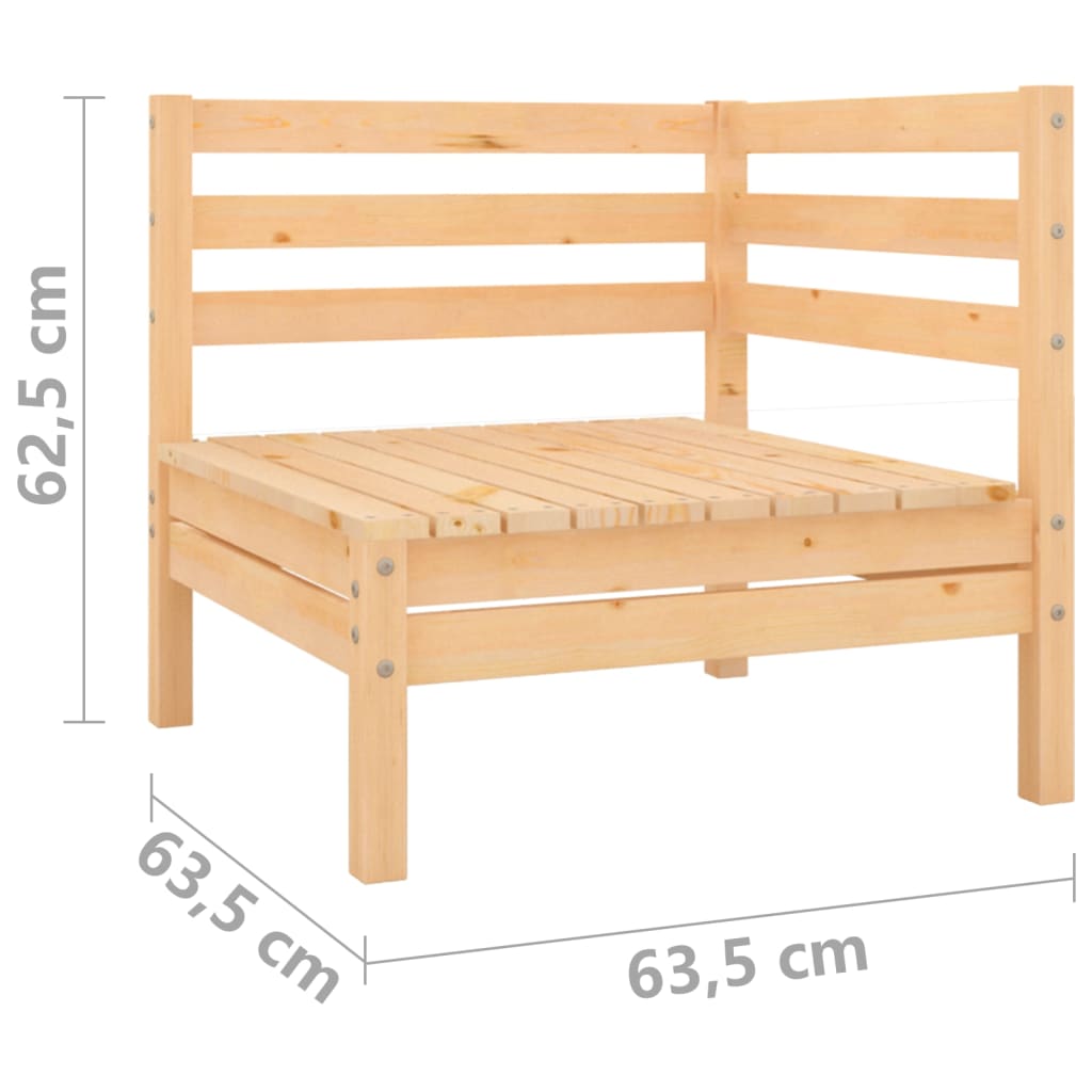 Banc de jardin 2 places en pin massif