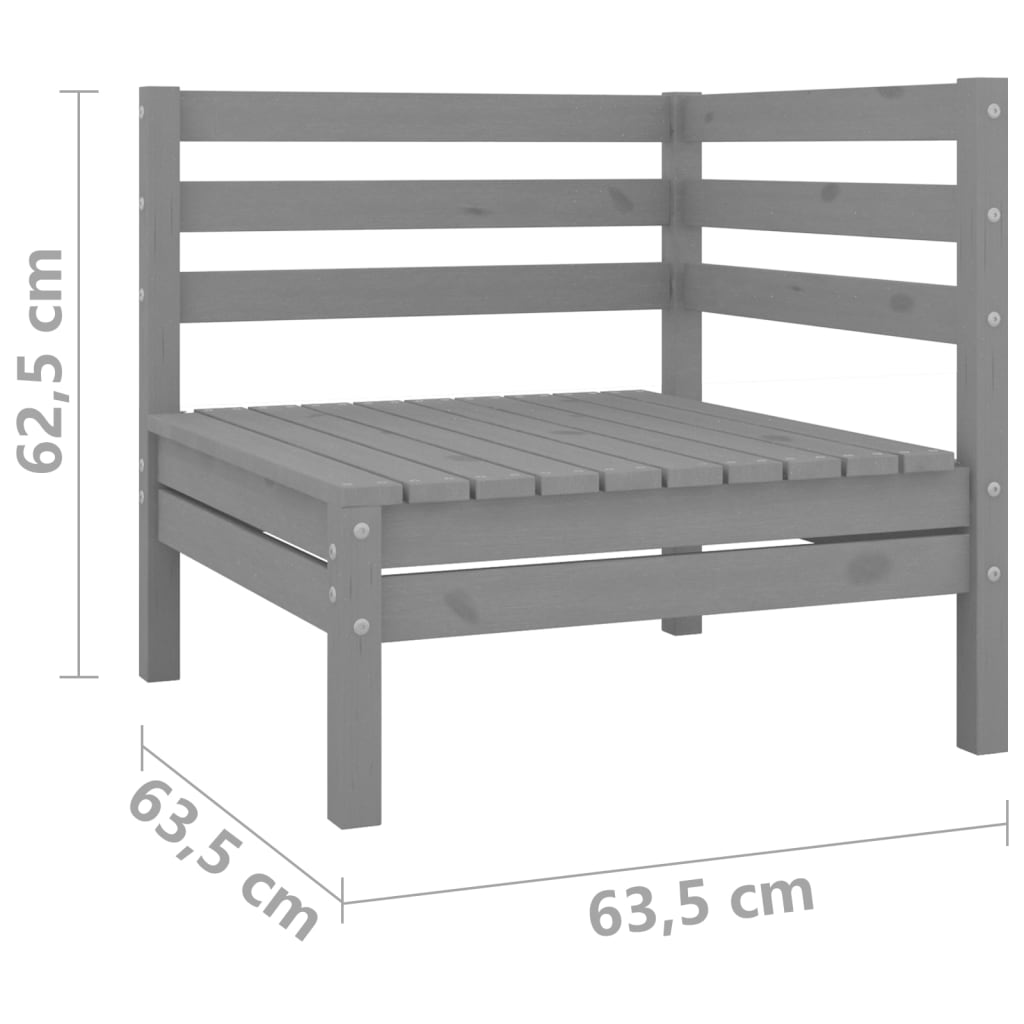 Banc de jardin 2 places en pin massif