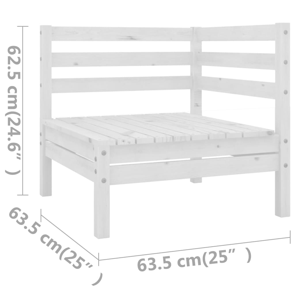 3-delige Loungeset massief grenenhout