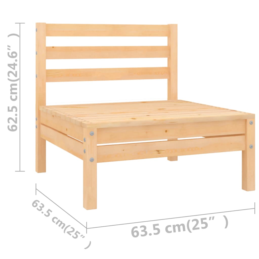 3-delige Loungeset massief grenenhout