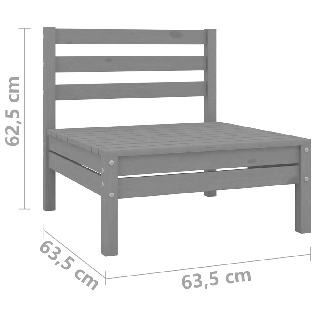 3-delige Loungeset massief grenenhout