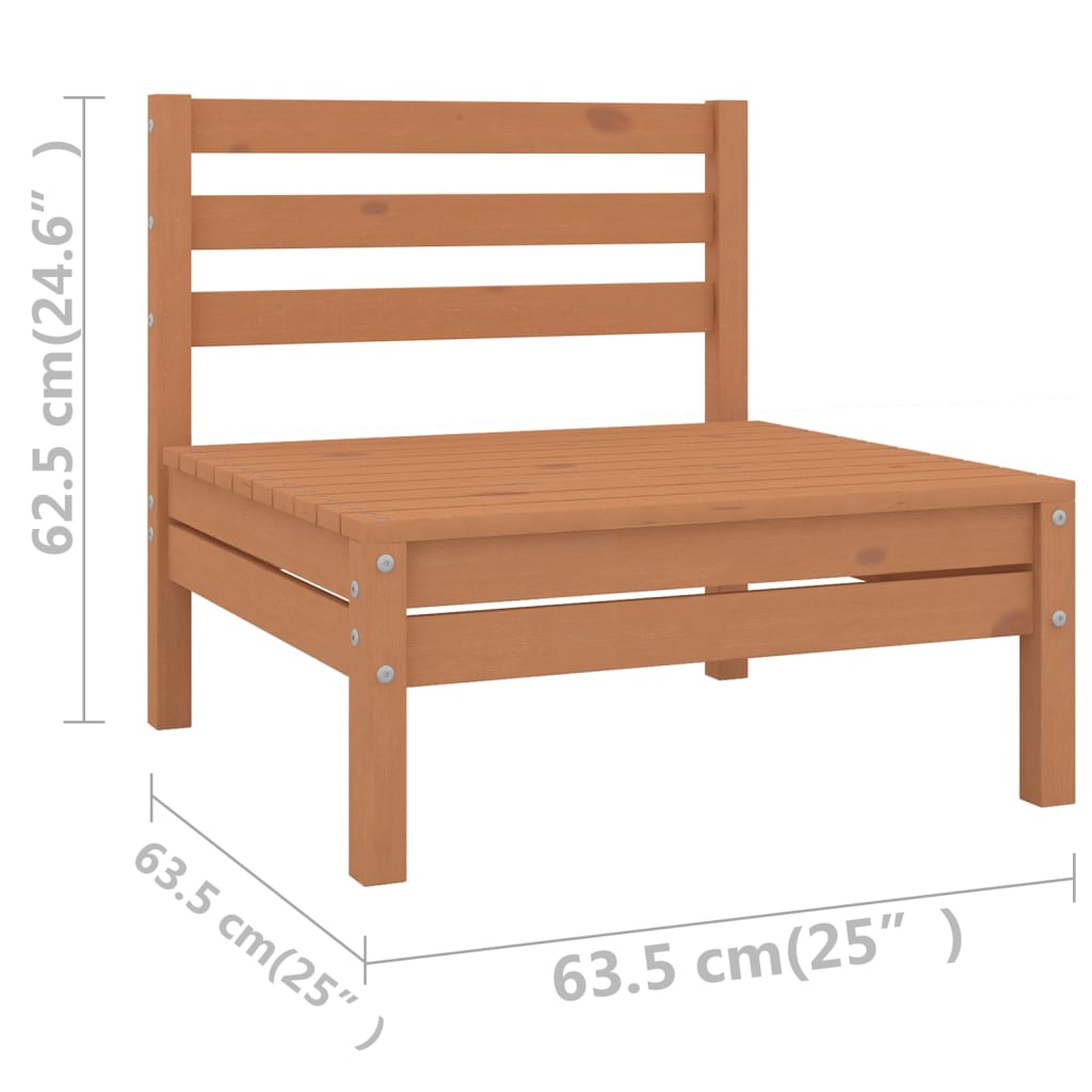 5-delige Loungeset massief grenenhout