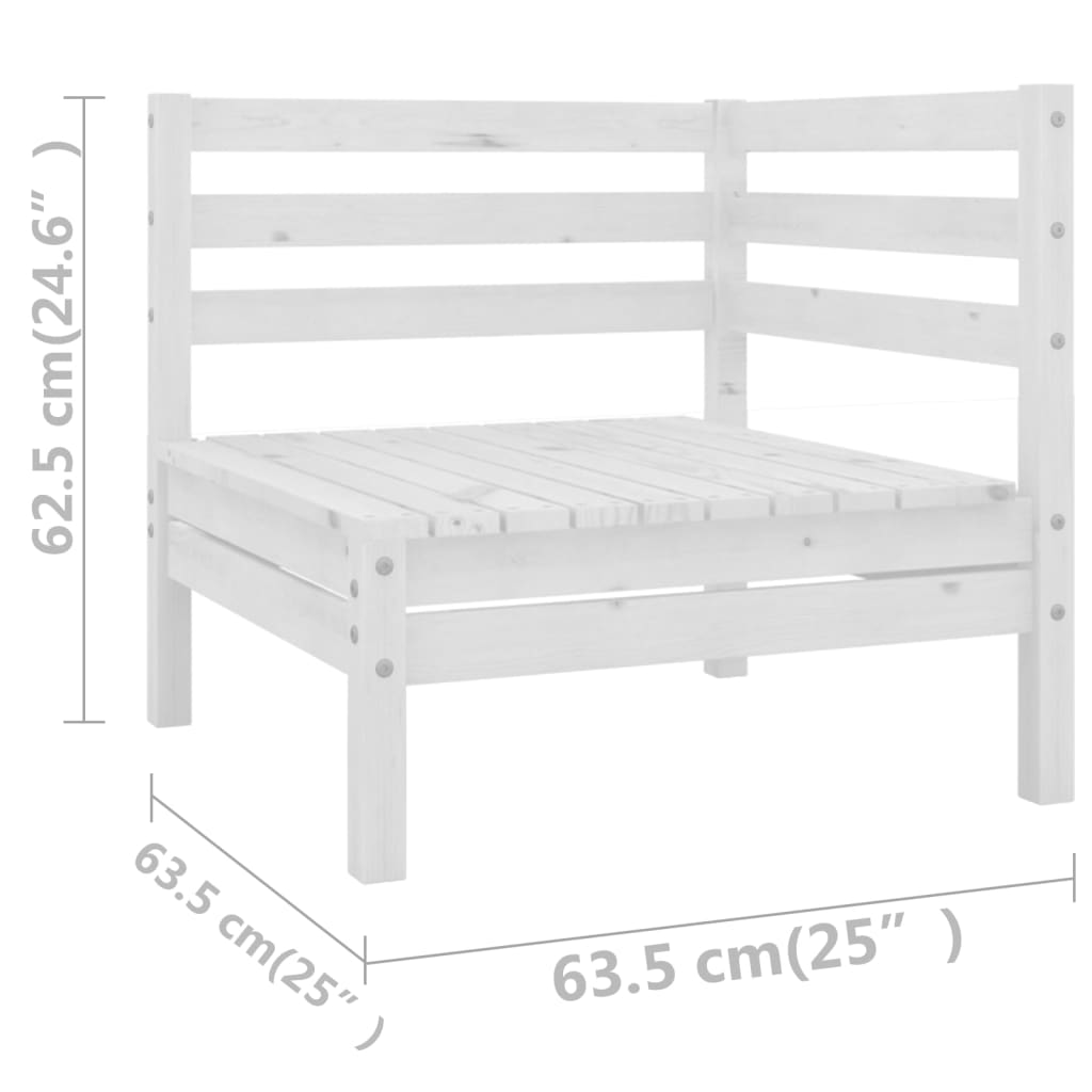 4-delige Loungeset massief grenenhout