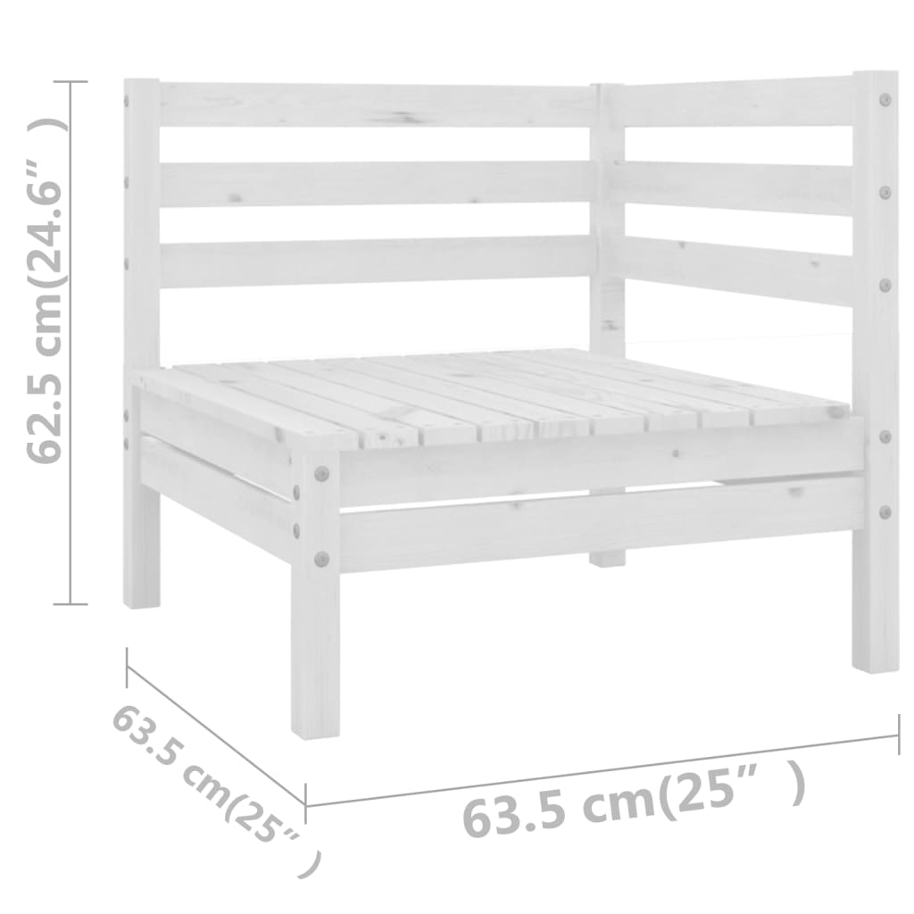 6-delige Loungeset massief grenenhout