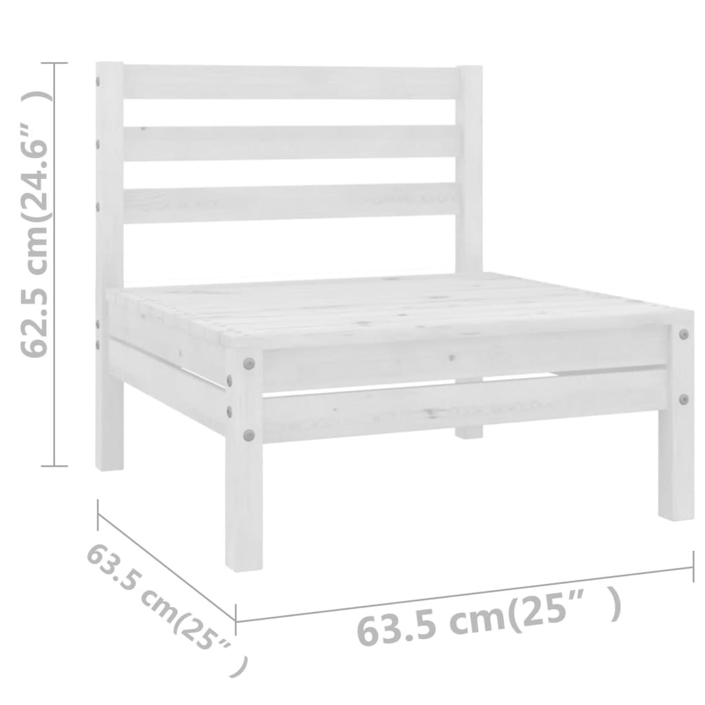 6-delige Loungeset massief grenenhout