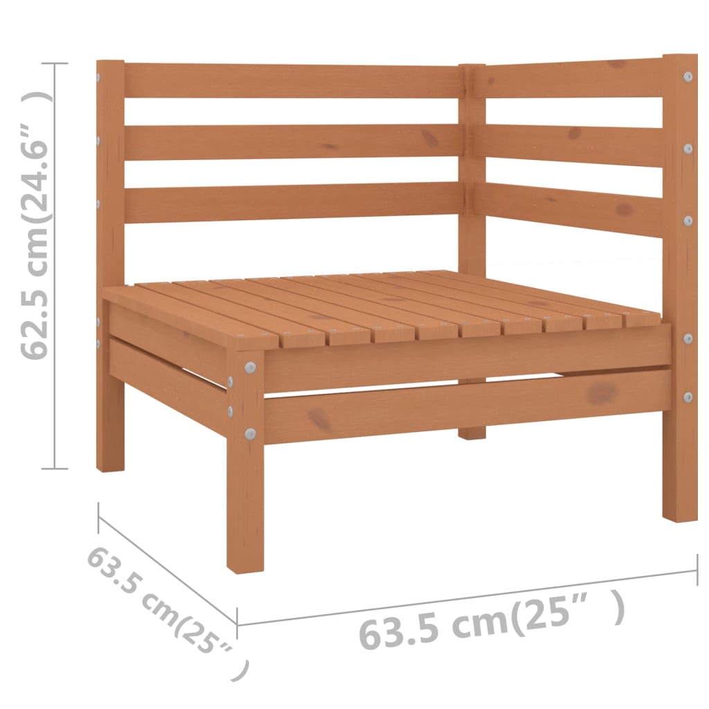 8-delige Loungeset massief grenenhout