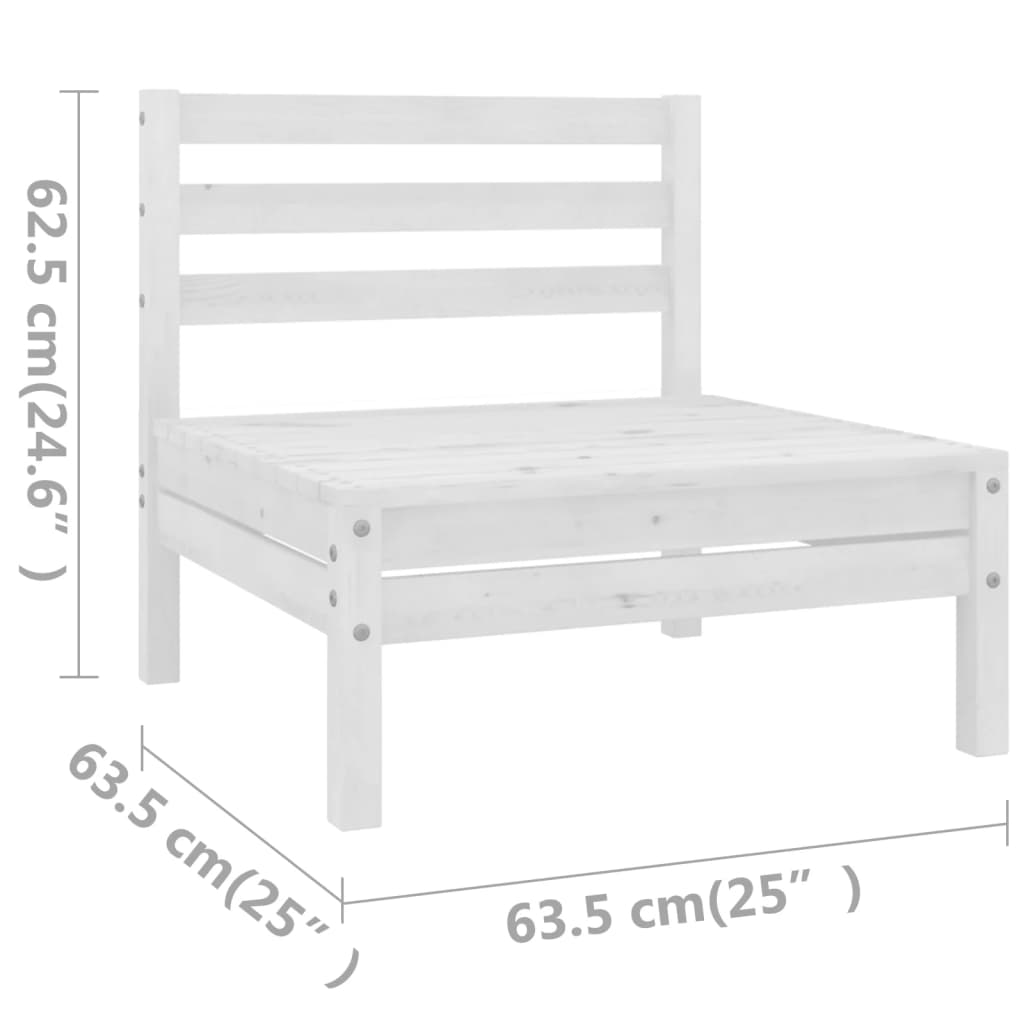 8-delige Loungeset massief grenenhout