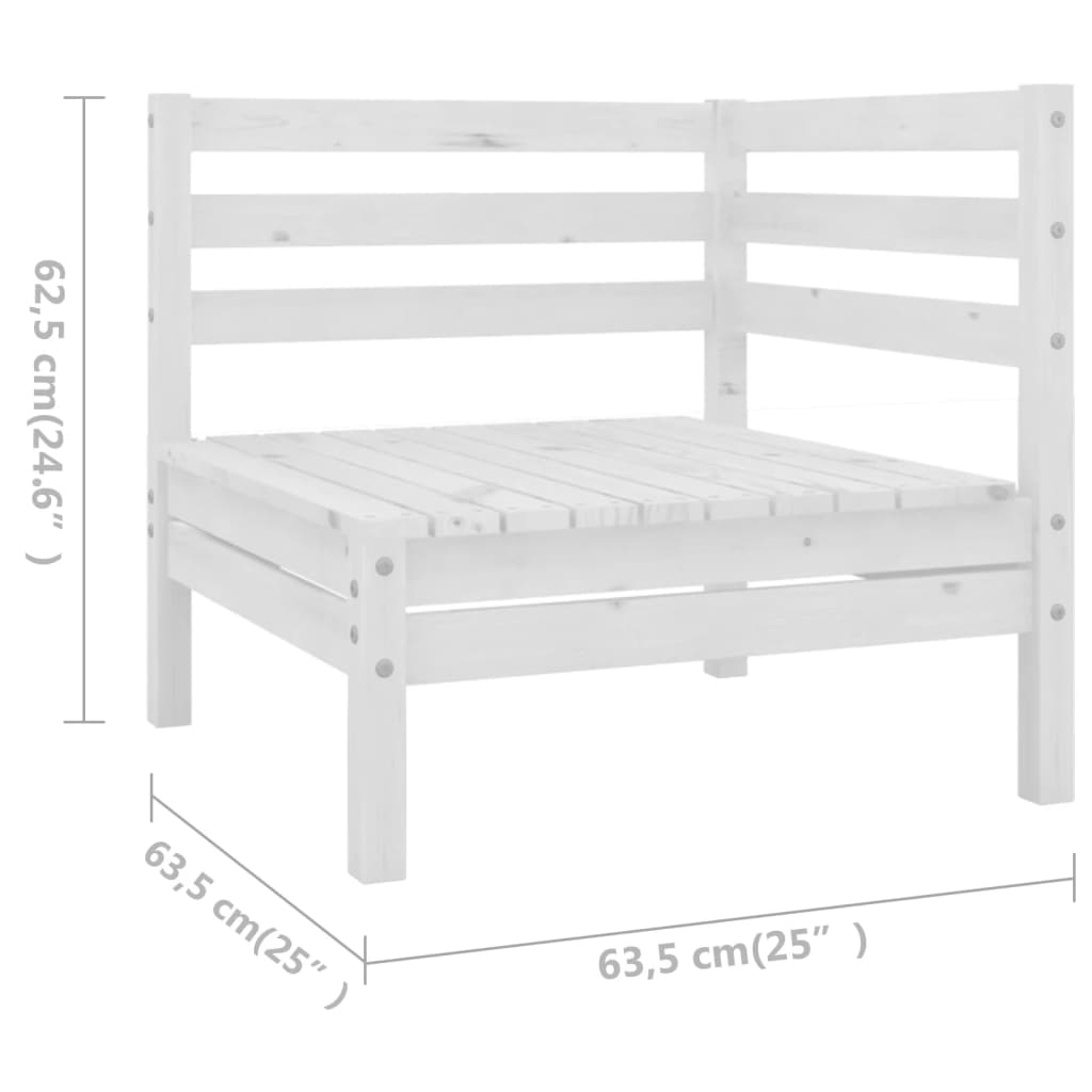 4-delige Loungeset massief grenenhout