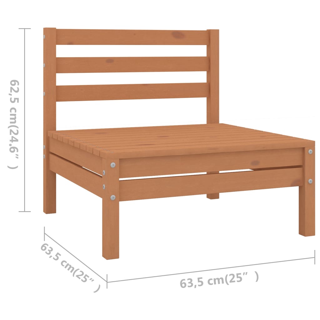 8-delige Loungeset massief grenenhout