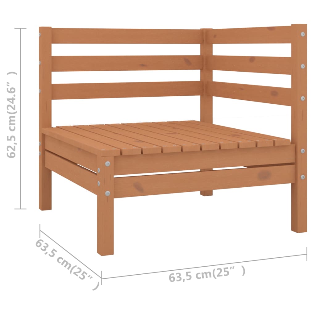 12-delige Loungeset massief grenenhout