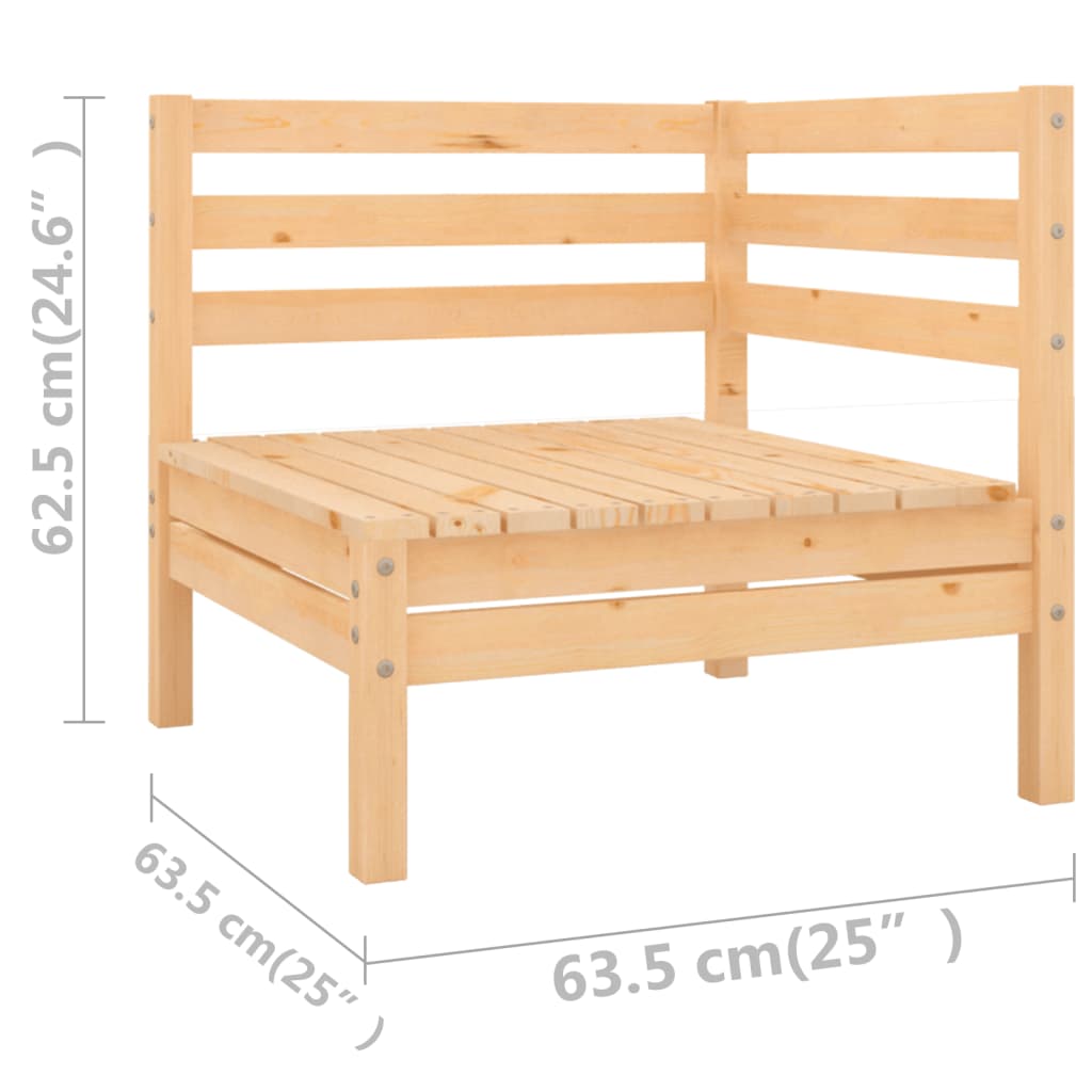 13-piece lounge set made of solid pine wood