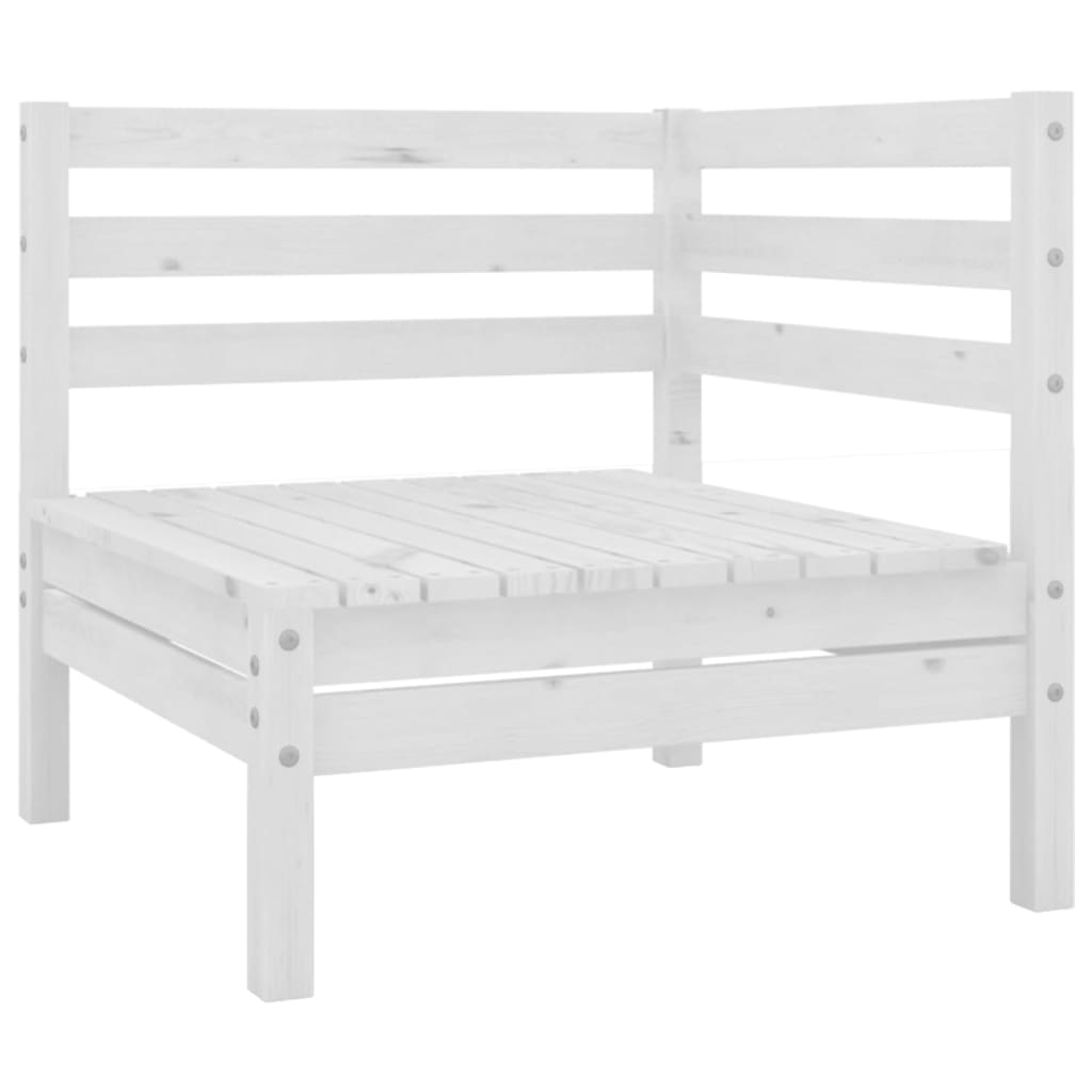 10-piece Lounge set solid pine wood white