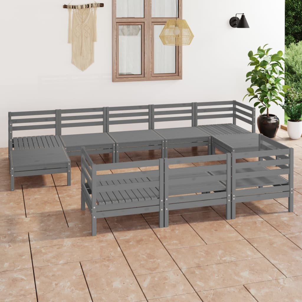 3083385  10-delige Tuin Lounge Set Stevig Hout Grenen