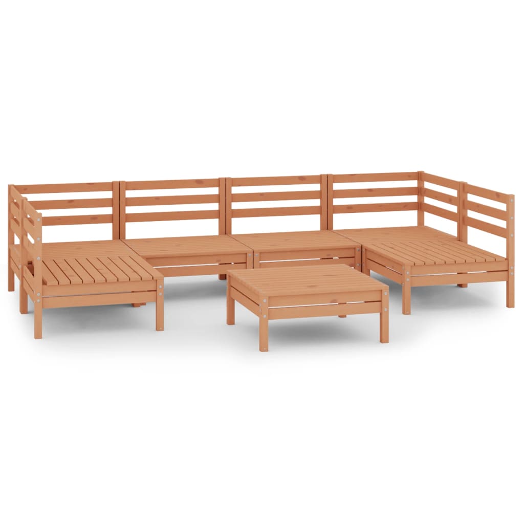 7-piece lounge set made of solid pine wood