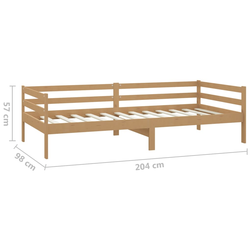 Canapé lit avec matelas en pin massif 90x200 cm