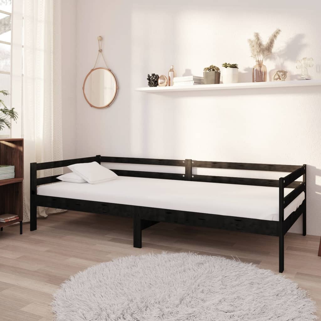 Canapé lit avec matelas en pin massif 90x200 cm