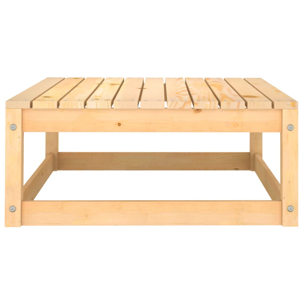 Repose-pieds de jardin 2 pcs avec coussins en bois de pin massif