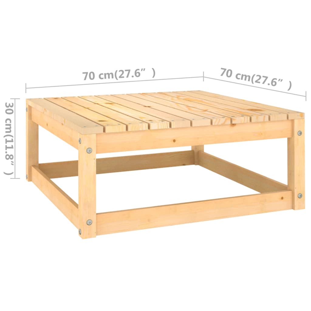 Ensemble lounge 13 pièces avec coussins en bois de pin massif