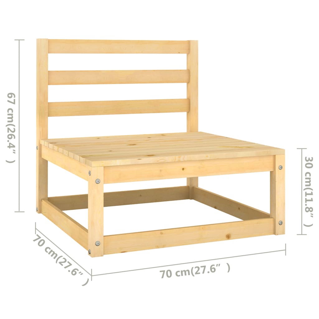 Banc de jardin 3 places en pin massif