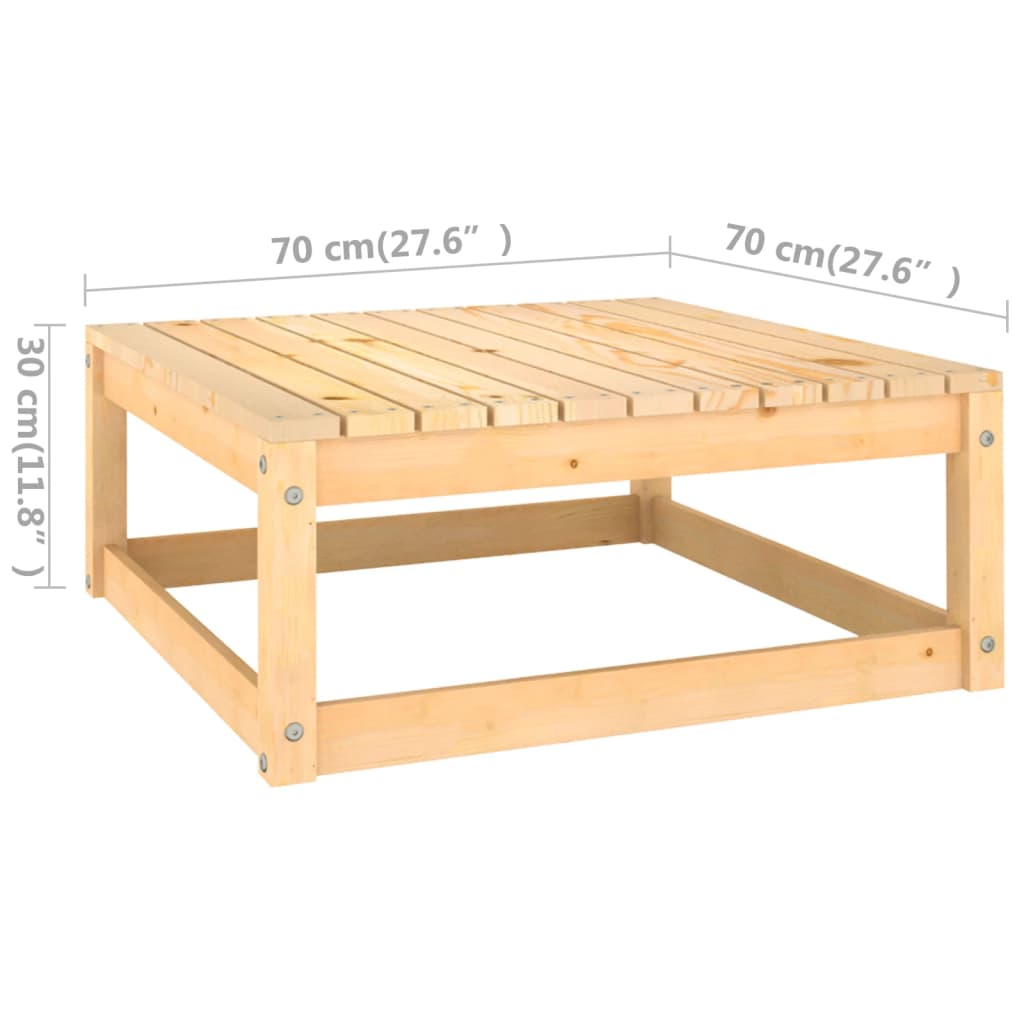 Ensemble de salon 4 pièces avec coussins en bois de pin massif