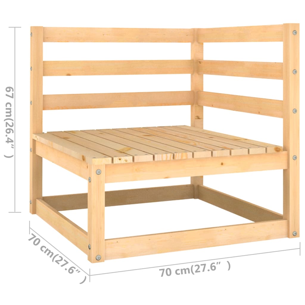 4-delige Loungeset massief grenenhout