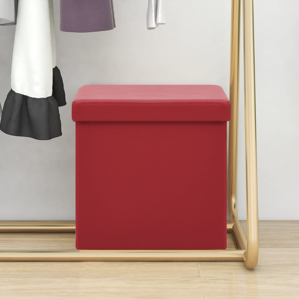 Tabouret de rangement pliant en PVC