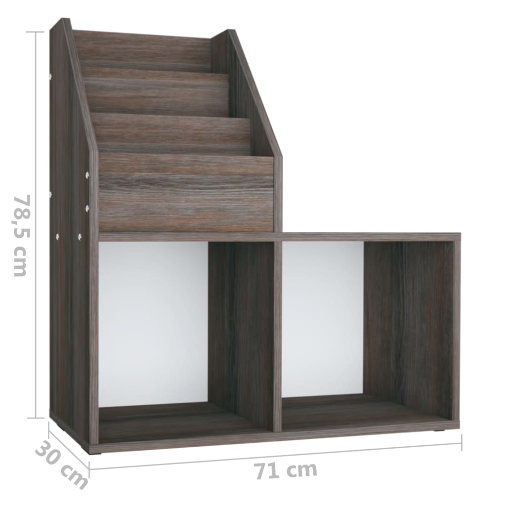 Porte-revues enfant 71x30x78,5 cm en bois travaillé