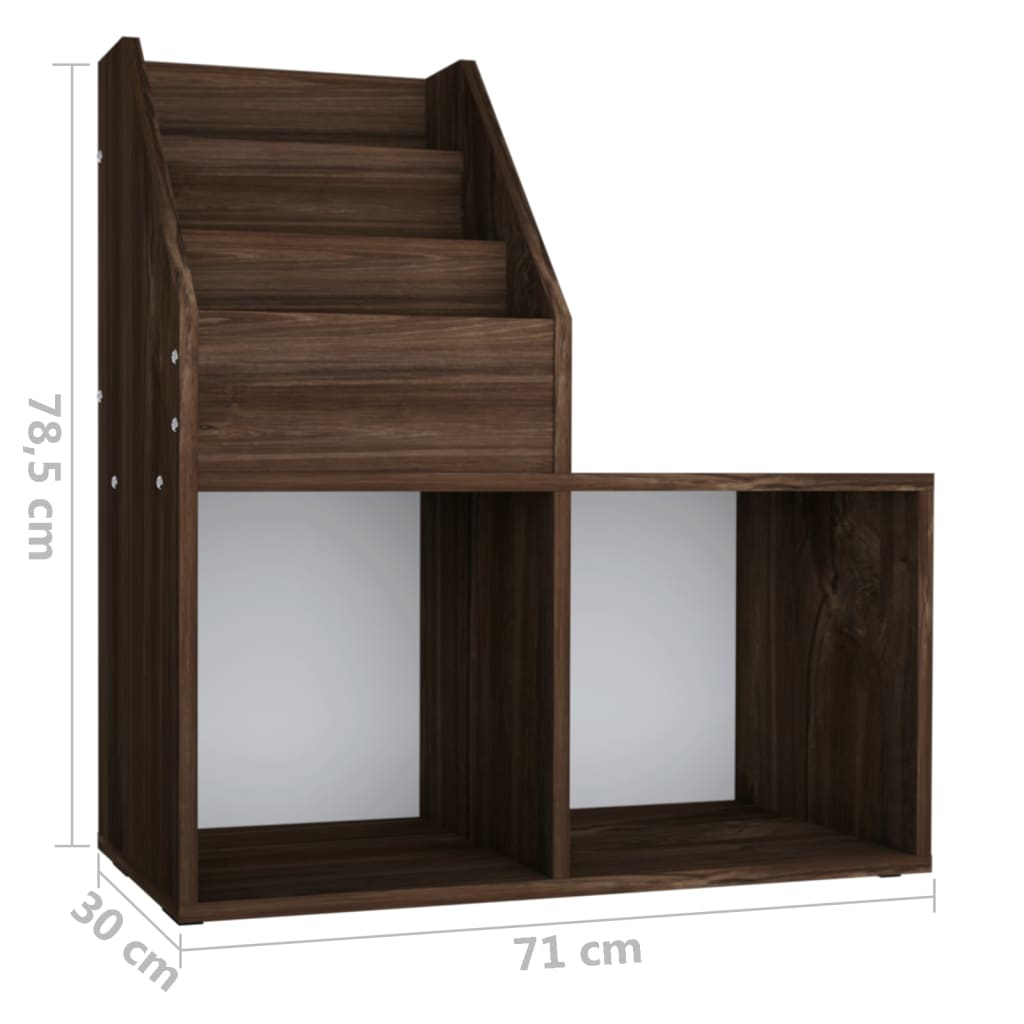 Porte-revues enfant 71x30x78,5 cm en bois travaillé