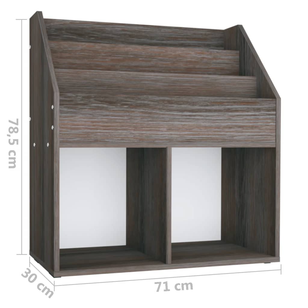 Porte-revues enfant 71x30x78,5 cm en bois travaillé