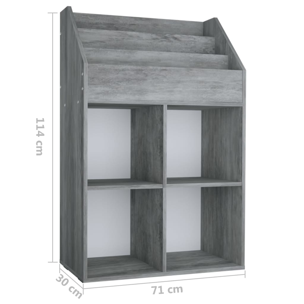 Kindertijdschriftenrek 71x30x114 cm bewerkt hout