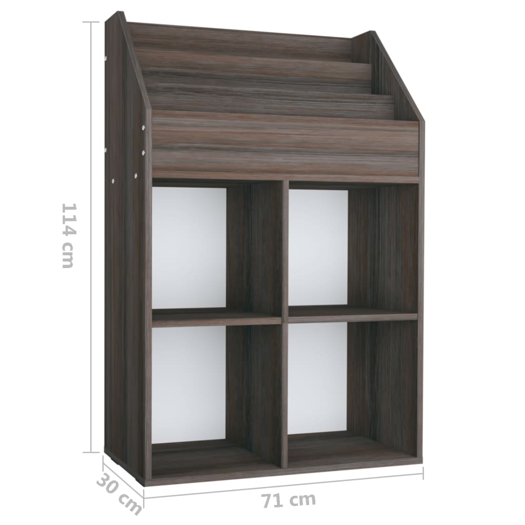 Porte-revues enfant 71x30x114 cm en bois travaillé