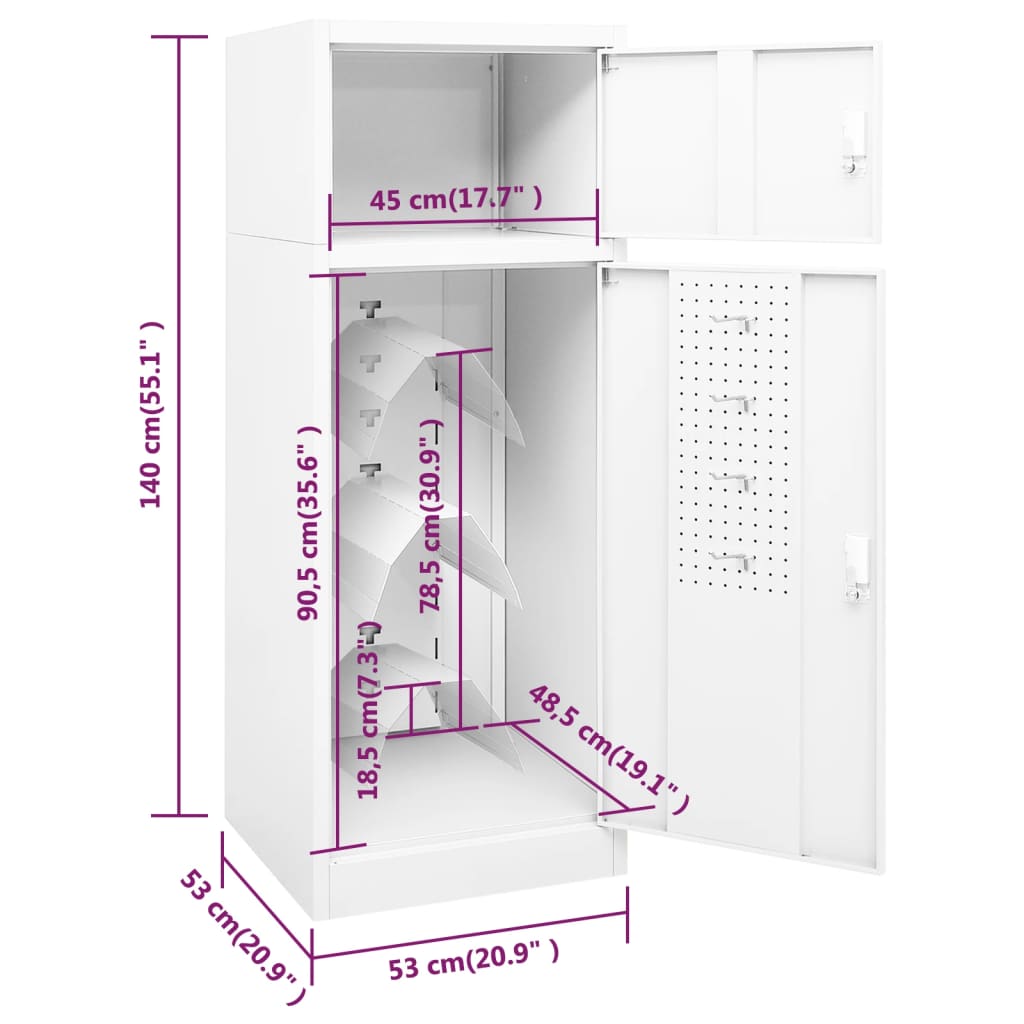 Armoire à selle 53x53x105 cm en acier