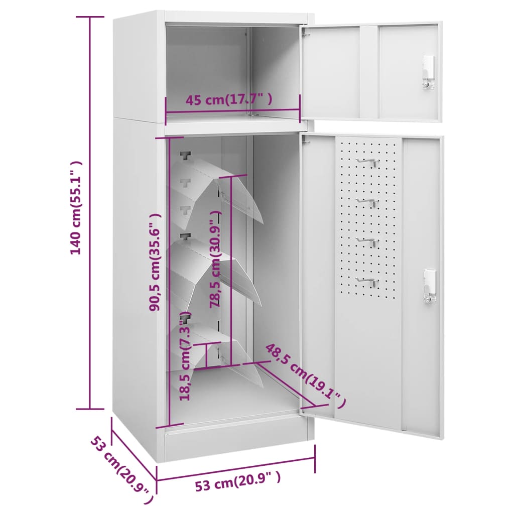 Armoire à selle 53x53x105 cm en acier