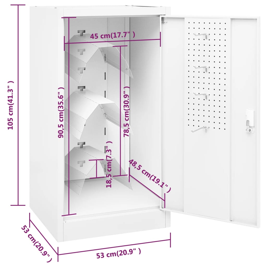 Armoire à selle 53x53x105 cm en acier