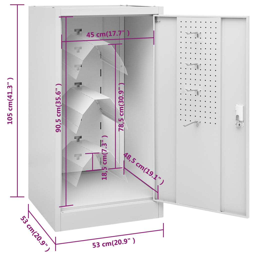 Armoire à selle 53x53x105 cm en acier