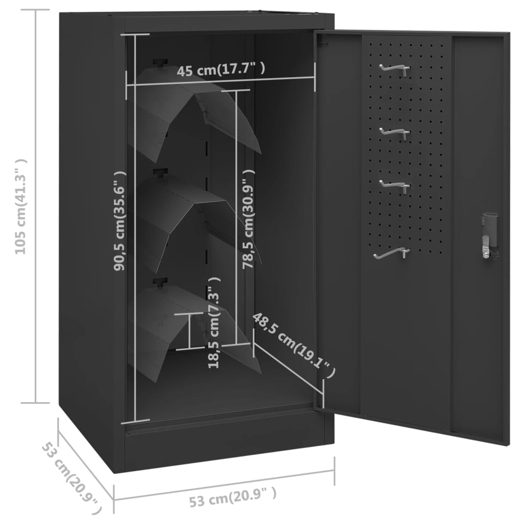 Armoire à selle 53x53x105 cm en acier