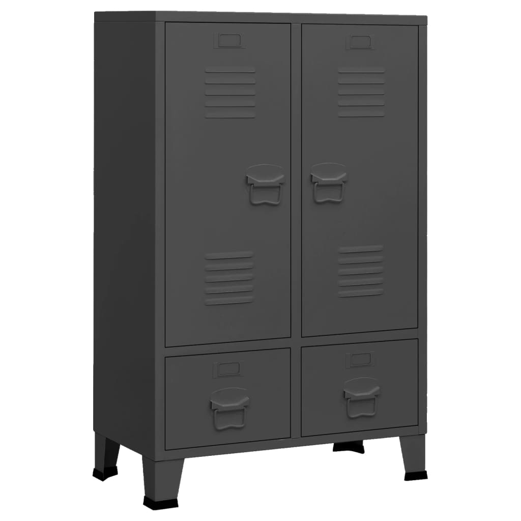 Armoire industrielle 67x35x107 cm acier anthracite