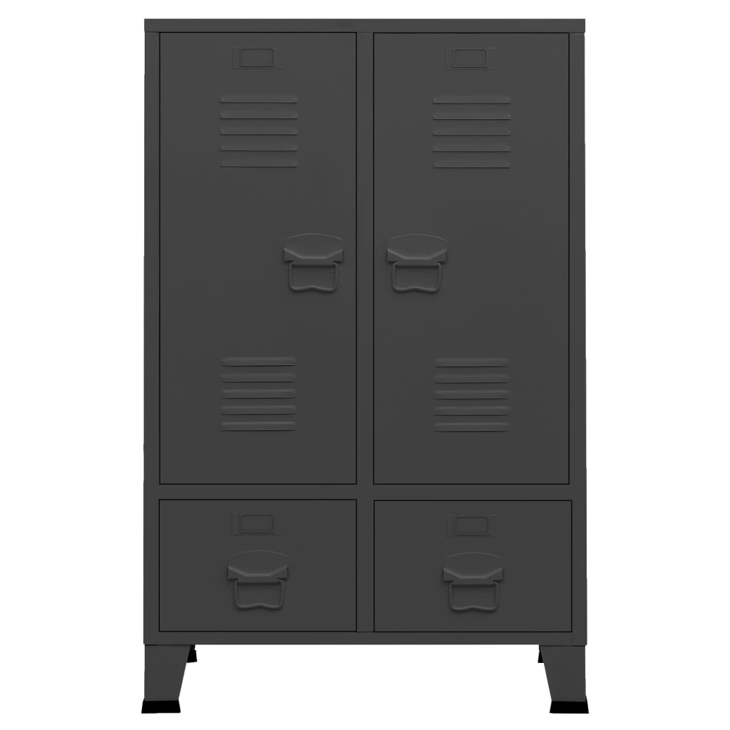 Armoire industrielle 67x35x107 cm acier anthracite