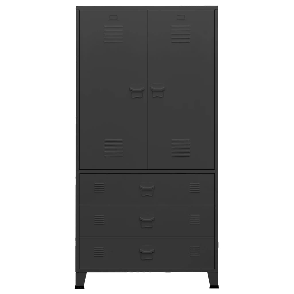 Armoire industrielle 90x50x180 cm métal anthracite